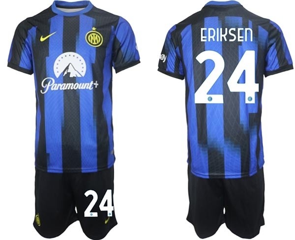 2023-24 Inter Milan #24 Christian Eriksen Blue Home Soccer Jersey