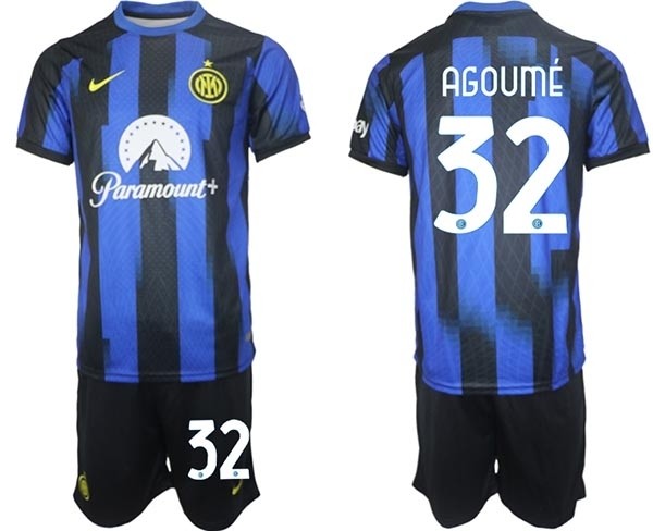 2023-24 Inter Milan #32 Lucien Agoume Blue Home Soccer Jersey