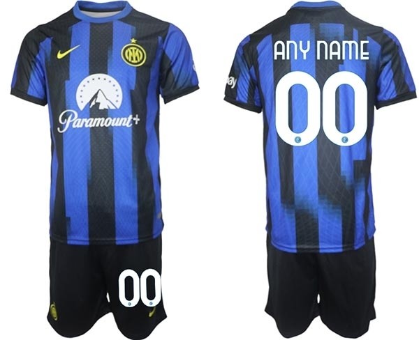 2023-24 Inter Milan Custom Blue Home Soccer Jersey(Name and number remark in comment column)