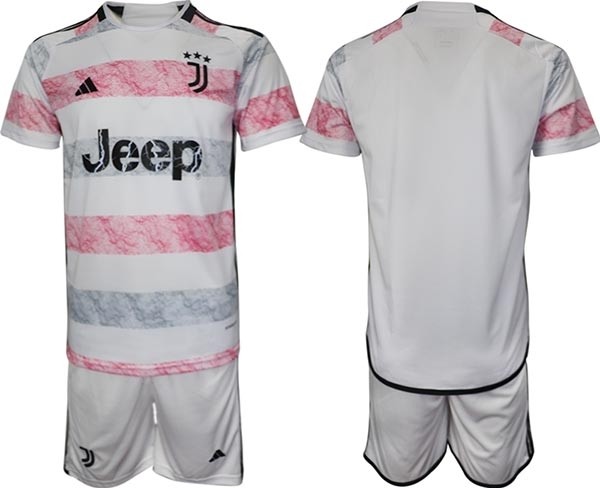 2023-24 Juventus FC Blank White-Red Away Soccer Jesery