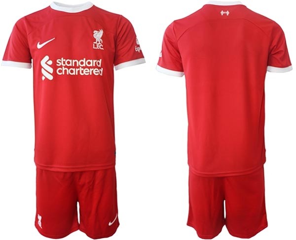 2023-24 Liverpool Blank Red Home Soccer Jersey