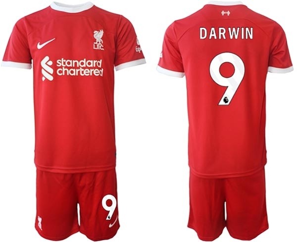 2023-24 Liverpool #9 Darwin Nunez Red Home Soccer Jersey