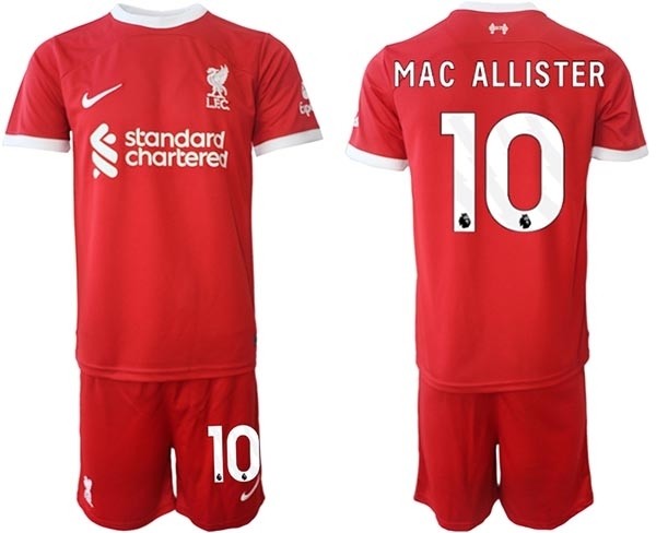 2023-24 Liverpool #10 Alexis Mac Allister Red Home Soccer Jersey