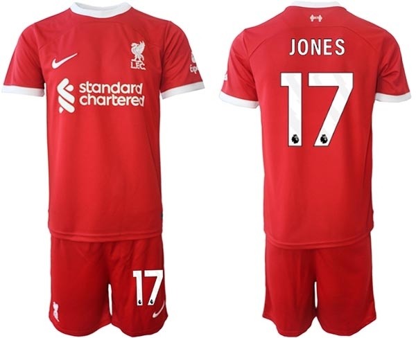 2023-24 Liverpool #17 Curtis Jones Red Home Soccer Jersey