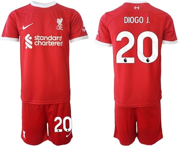 2023-24 Liverpool #20 Diogo J. Red Home Soccer Jersey