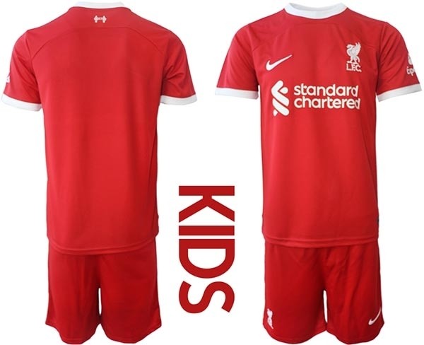 2023-24 Youth Liverpool Blank Red Home Soccer Jersey