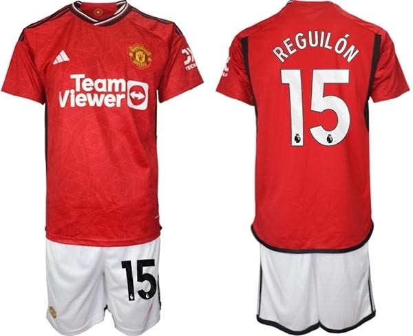 2023-24 Manchester United #15 Sergio Reguilon Red Home Soccer Jersey