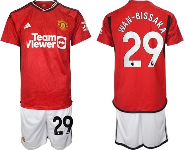 2023-24 Manchester United #29 Aaron Wan-Bissaka Red Home Soccer Jersey