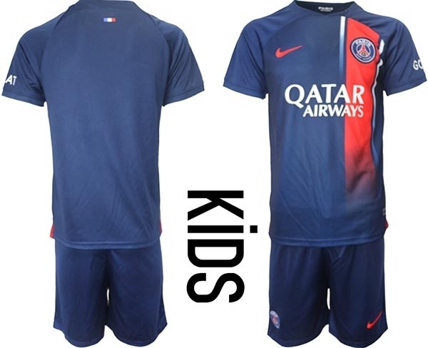 2023-24 Youth Paris Saint-Germain F.C Blank Navy Home Soccer Jersey