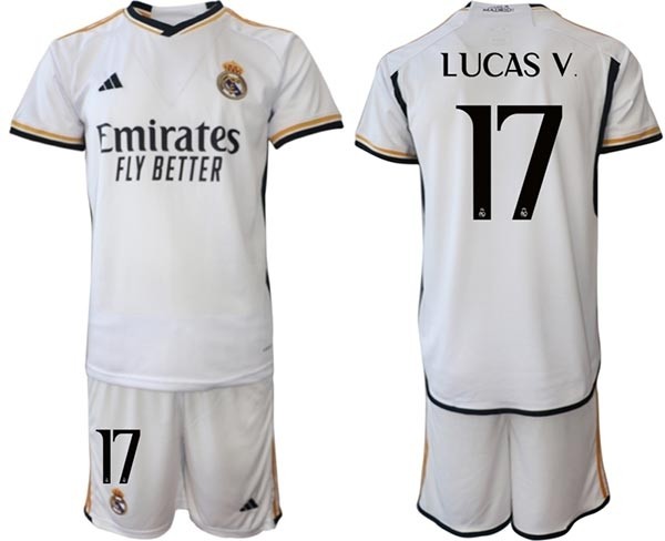 2023-24 Real Madrid #17 Lucas V. White Home Soccer jersey