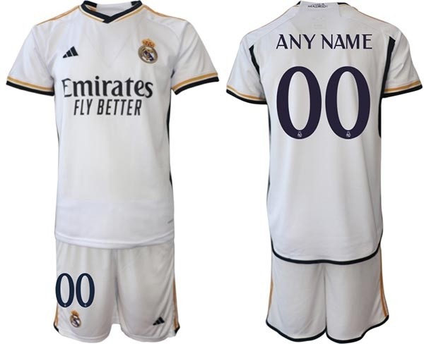 2023-24 Real Madrid Any Name White Home Soccer Jersey(Name and number remark in comment column)