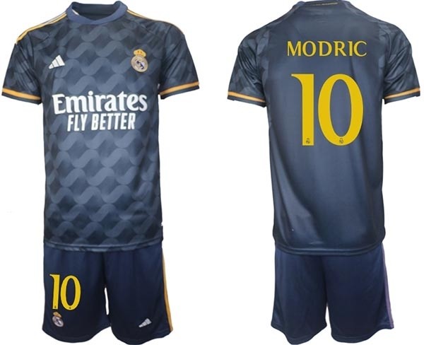 2023-24 Real Madrid #10 Luka Modric Navy Away Soccer jersey