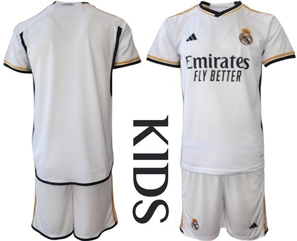 2023-24 Youth Real Madrid Blank White Home Soccer