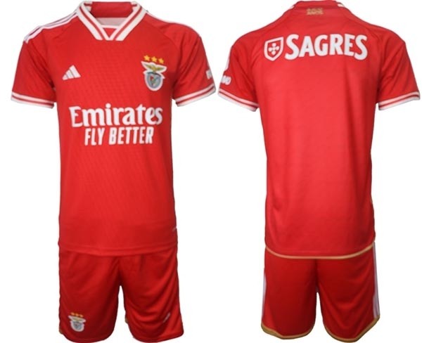 2023-24 SL Benfica Blank Red Home Soccer Jesery