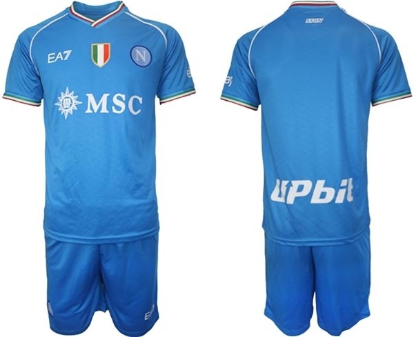 2023-24 SSC Napoli Blank Blue Home Soccer Jersey