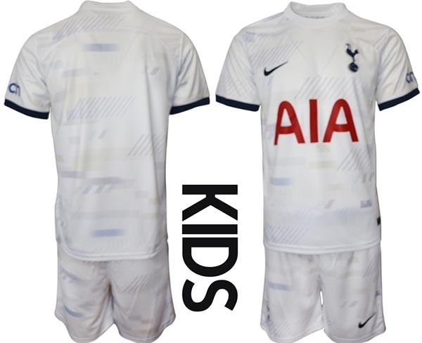 2023-24 Youth Tottenham Hotspur Blank White Home Soccer Jersey