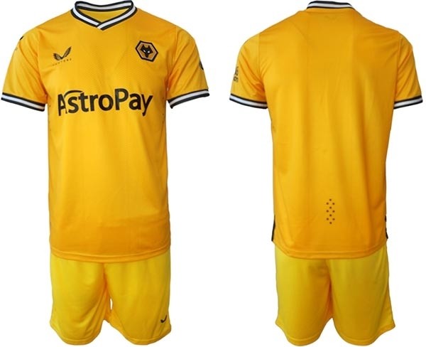 2023-24 Wolverhampton Wanderers Blank Yellow Home Soccer Jersey