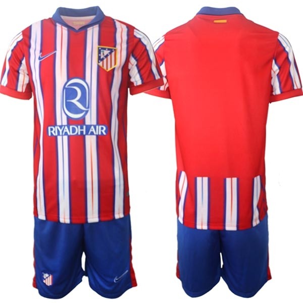 2024-25 Atletico de Madrid Blank Red White Home Soccer Jersey