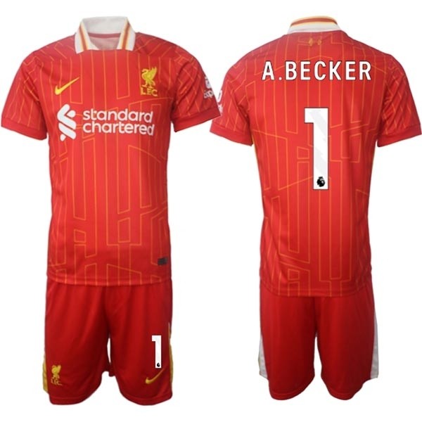 2024-25 Liverpool #1 A.Becker Red Home Soccer Jersey