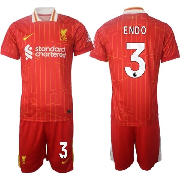 2024-25 Liverpool #3 Wataru Endo Red Home Soccer Jersey