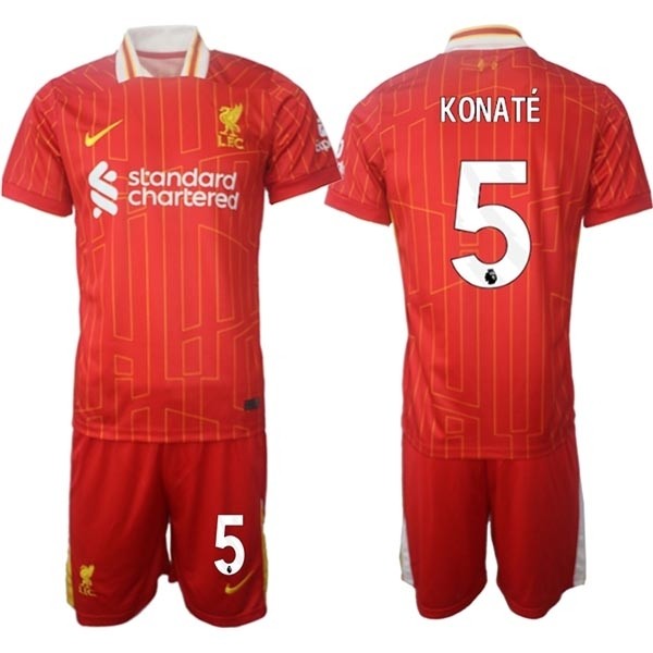 2024-25 Liverpool #5 Ibrahima Konate Red Home Soccer Jersey