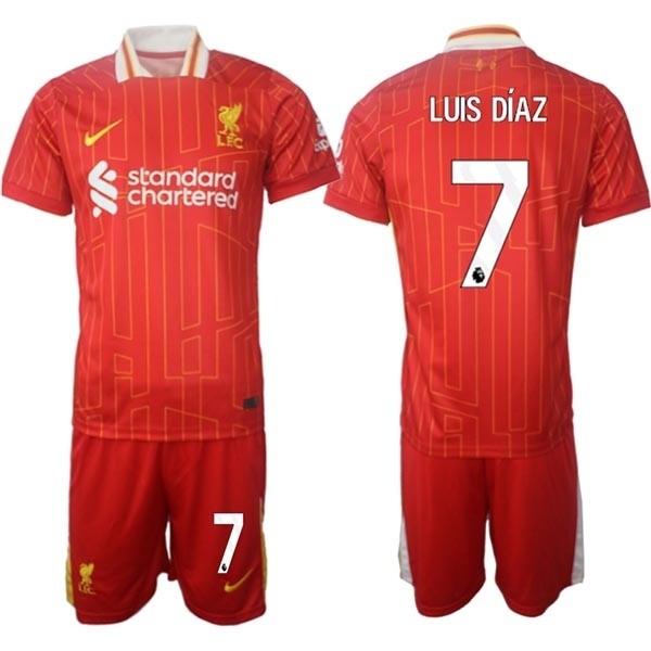 2024-25 Liverpool #7 Luis Diaz Red Home Soccer Jersey