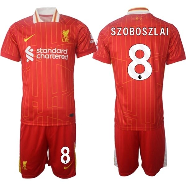 2024-25 Liverpool #8 Dominik Szoboszlai Red Home Soccer Jersey