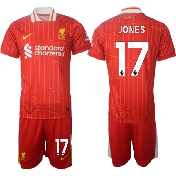 2024-25 Liverpool #17 Curtis Jones Red Home Soccer Jersey