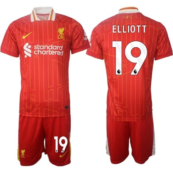 2024-25 Liverpool #19 Harvey Elliott Red Home Soccer Jersey