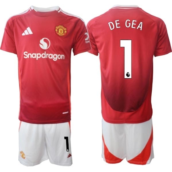 2024-25 Manchester United #1 David De Gea Red Home Soccer Jersey