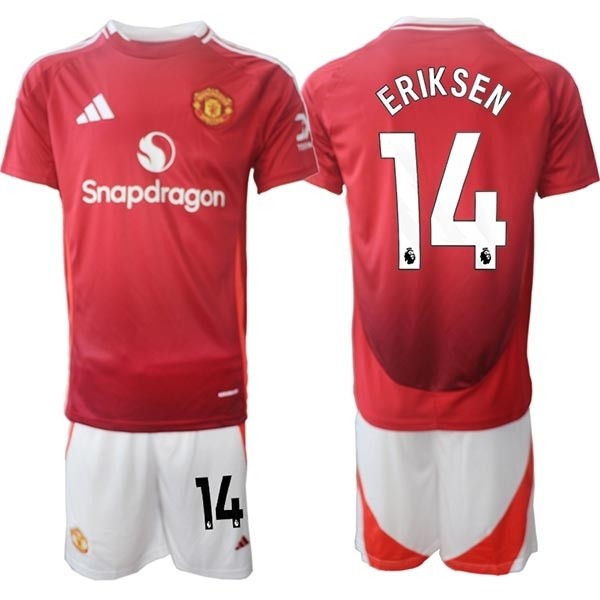 2024-25 Manchester United #14 Christian Eriksen Red Home Soccer Jersey