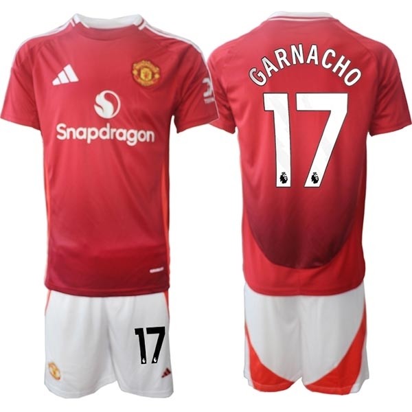 2024-25 Manchester United #17 Alejandro Garnacho Red Home Soccer Jersey