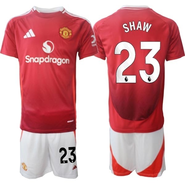 2024-25 Manchester United #23 Luke Shaw Red Home Soccer Jersey