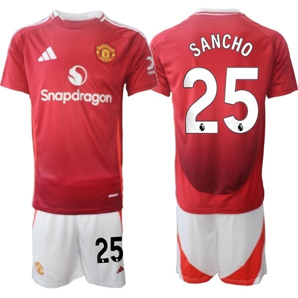 2024-25 Manchester United #25 Jadon Sancho Red Home Soccer Jersey