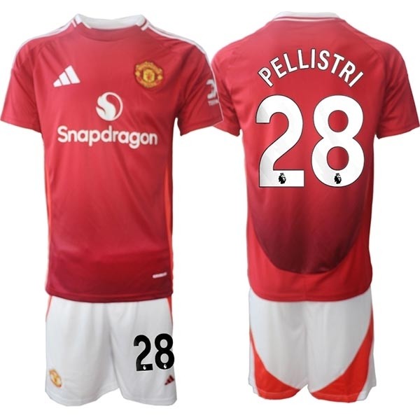 2024-25 Manchester United #28 Facundo Pellistri Red Home Soccer Jersey