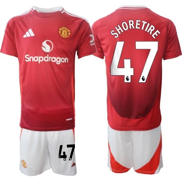 2024-25 Manchester United #47 Shola Shoretire Red Home Soccer Jersey