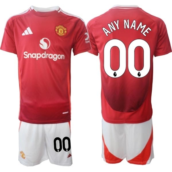 2024-25 Manchester United Any Name Red Home Soccer Jersey(Name and number remark in comment column)