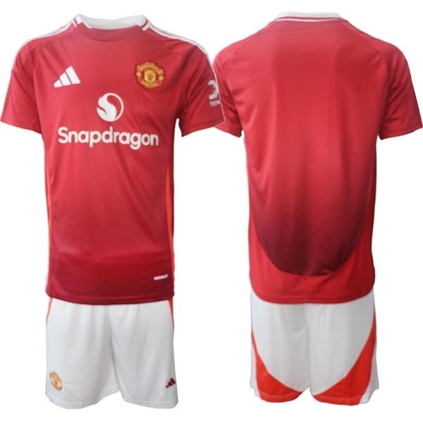 2024-25 Manchester United Blank Red Home Soccer Jersey