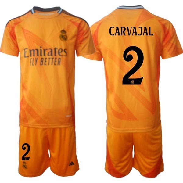 2024-25 Real Madrid #2 Daniel Carvajal Yellow Away Soccer jersey