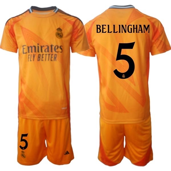 2024-25 Real Madrid #5 Jude Bellingham Yellow Away Soccer jersey