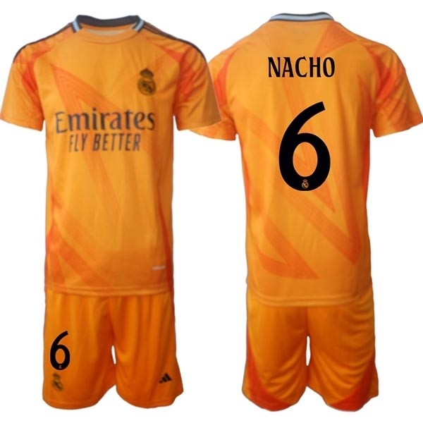 2024-25 Real Madrid #6 Nacho Yellow Away Soccer jersey