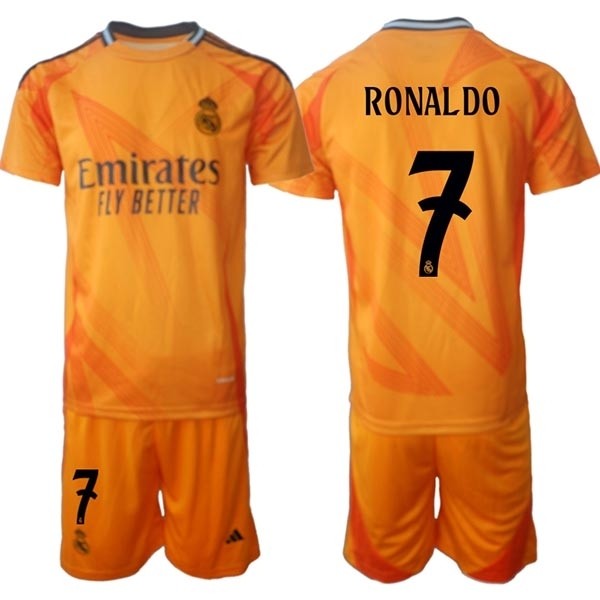 2024-25 Real Madrid #7 Cristiano Ronaldo Yellow Away Soccer jersey