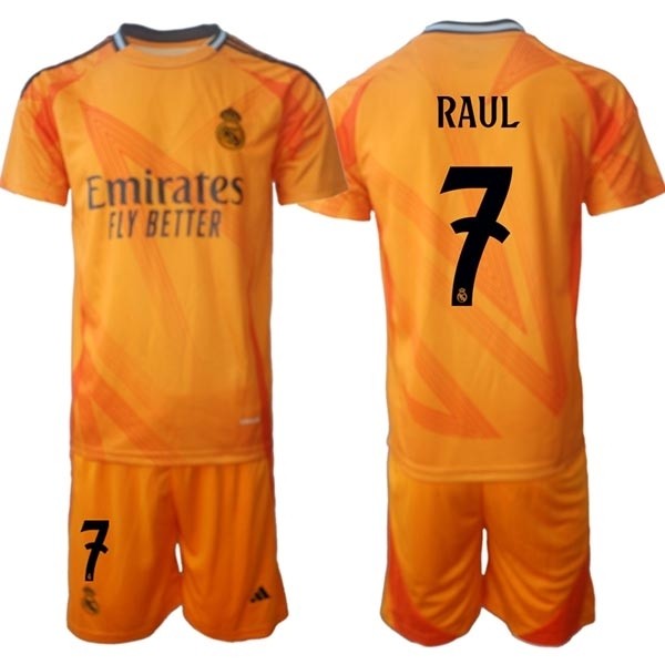 2024-25 Real Madrid #7 Raul Yellow Away Soccer jersey