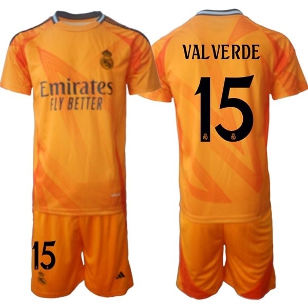 2024-25 Real Madrid #15 Federico Valverde Yellow Away Soccer jersey