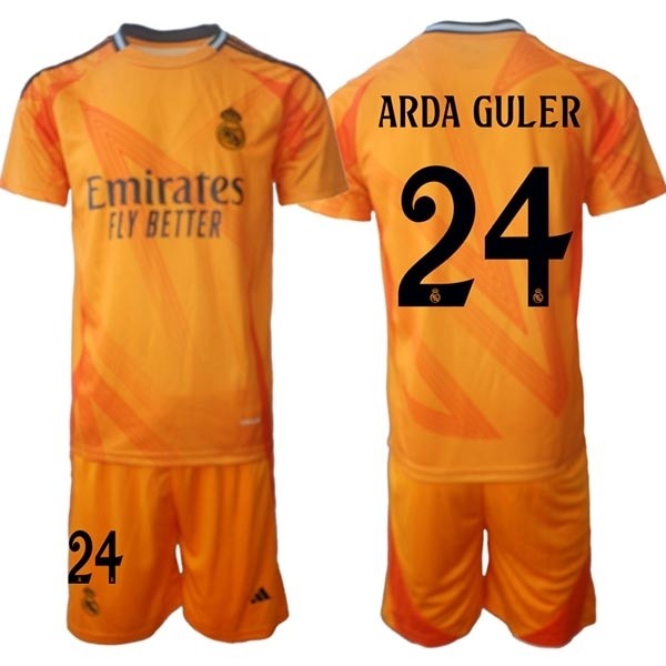 2024-25 Real Madrid #24 Arda Guler Yellow Away Soccer jersey