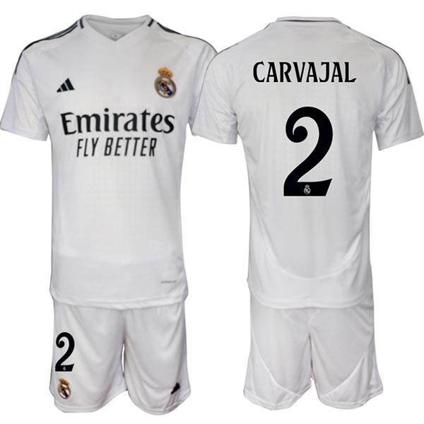 2024-25 Real Madrid #2 Daniel Carvajal White Home Soccer jersey