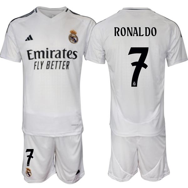 2024-25 Real Madrid #7 Cristiano Ronaldo White Home Soccer jersey