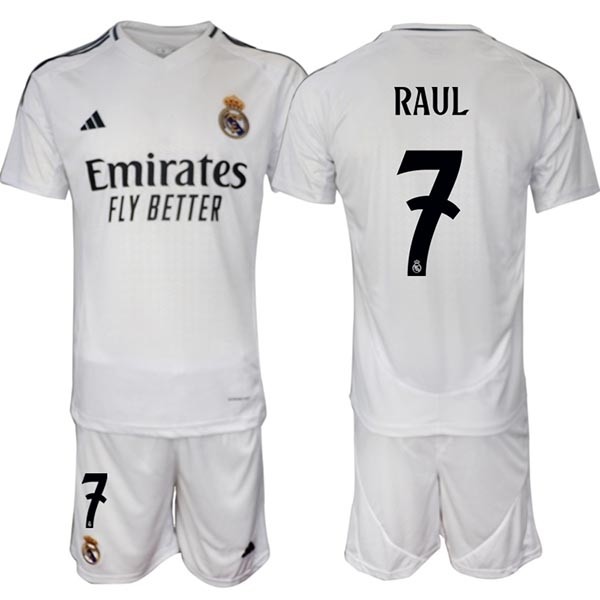 2024-25 Real Madrid #7 Raul White Home Soccer jersey