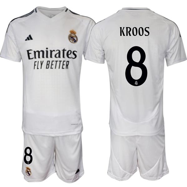 2024-25 Real Madrid #8 Toni Kroos White Home Soccer jersey