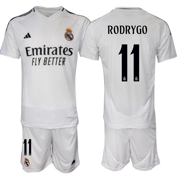 2024-25 Real Madrid #11 Rodrygo White Home Soccer jersey